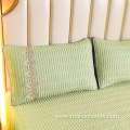 Cool feeling bedspread with bed skirt 100% polyester